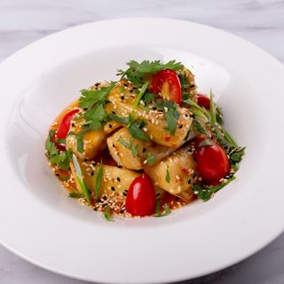 Хрустящие баклажаны с соусом свит чили