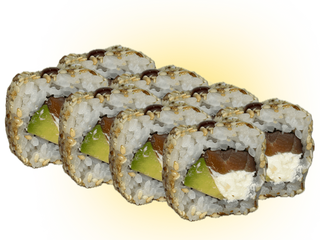 Philadelphia łosoś z avocado w sezamie