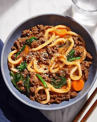 Udon z krewetkami