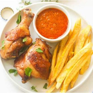 Fried  Yam and Turkey