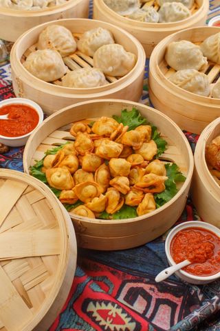 Пельмени жареные 