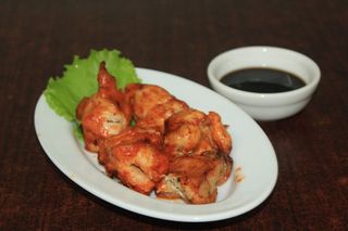 შემწვარი ქათამი პროწეულის წვენთან ერთად