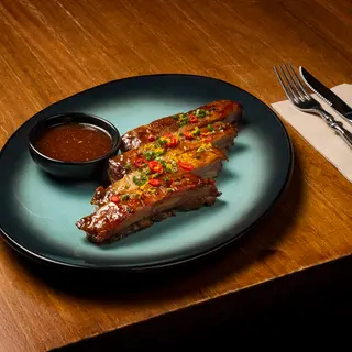 Costilla de Cerdo Lacada y Naranja
