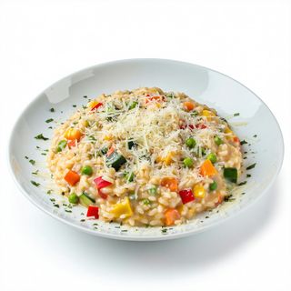 Ризото със зеленчуци и топени сирена
