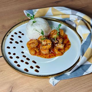 Креветки в кисло-сладком соусе