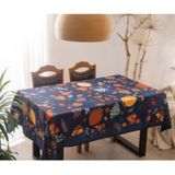 სუფრა - ღვინო 280x140სმ ლურჯი პოლიესტერი