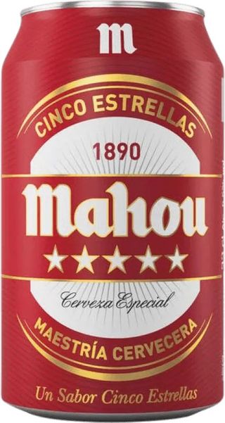 Cerveza Mahou 5 Estrellas (300 Ml.)