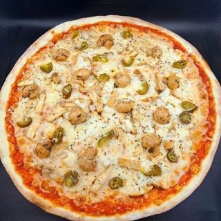 ქათმის და სოკოს პიცა 6 ნაჭერი