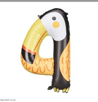 Cyferka 4 z helem dla DZIECI