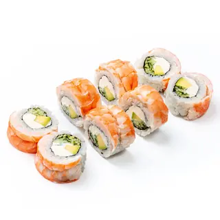 Філадельфія з тигровою креветкою (8шт/300г)