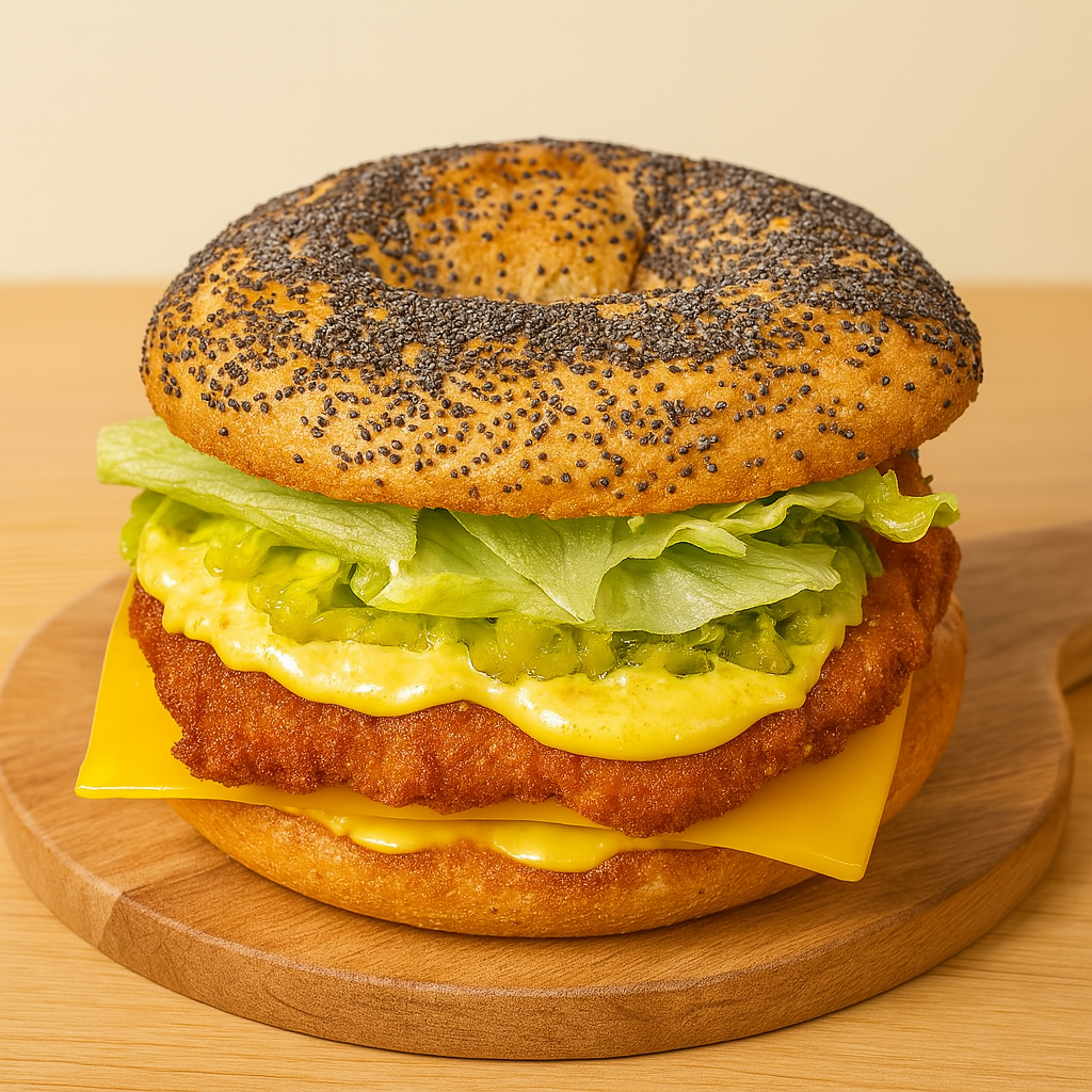 Bagel Pollo empanado