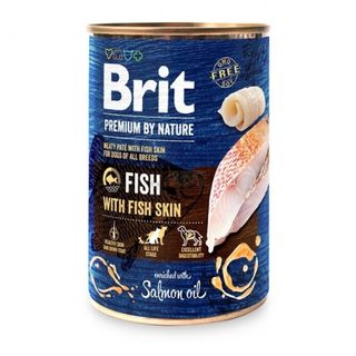 Hrana umeda pentru caini Brit Premium, Fish With Fish Skin, 800g