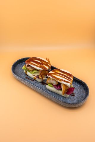 22 Guabao con tempura gamberi - 2 pezzi