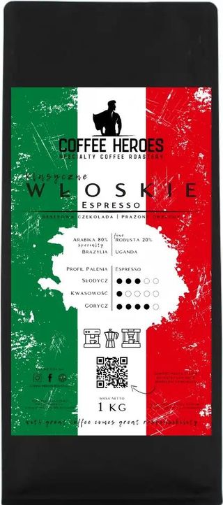 Klasyczne Włoskie espresso - Kawa ziarnista 1kg
