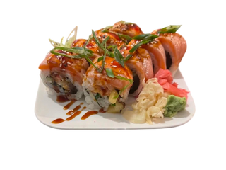 Uramaki Ebi Tempura+Łosoś 8szt.