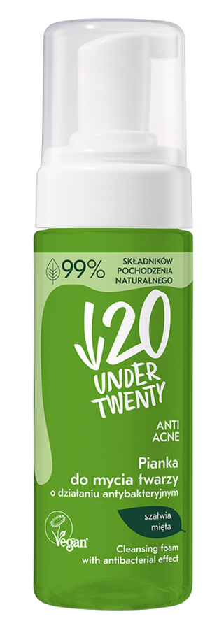 Spuma demachianta cu efect antibacterian Under20, 150ml