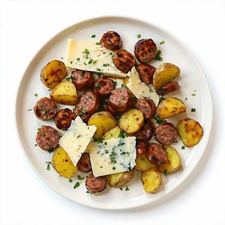 Patata wurstel e formaggio