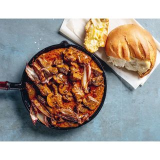 Fried ox-tail liver
