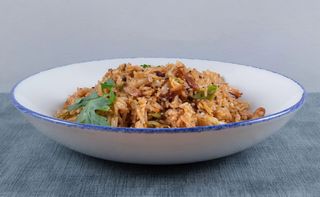 Arroz frito con pato