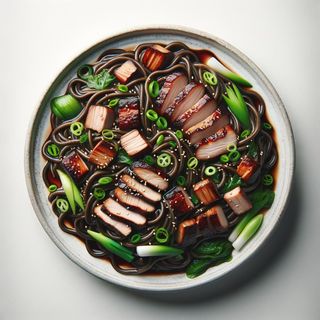 Soy noodles with pork