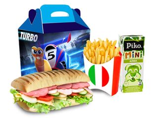 Панини + фри + напиток на выбор + маленькая игрушка (370 г.)