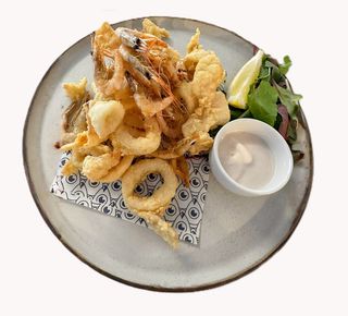 Frittura di gamberi e calamari