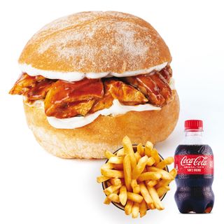 Grilled Nugget Burger + Soda
