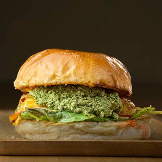 Tofu matcha burger