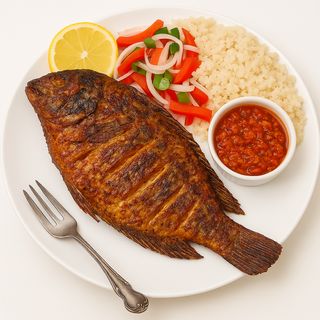 Poisson + Attiéké