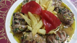 Dados De Solomillo Ibérico De Bellota A Los Ajos Tiernos