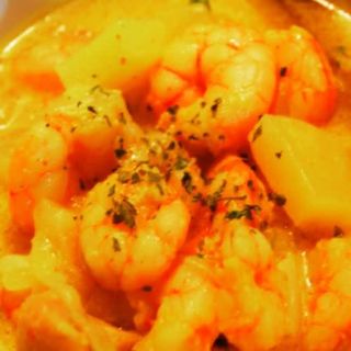 Gambas Con Salsa Curry