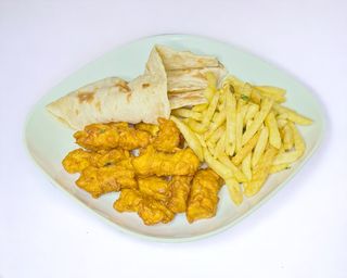 Kawałki kurczaka panierowane w mące z soczewicy