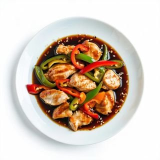 74 Pollo con peperoni