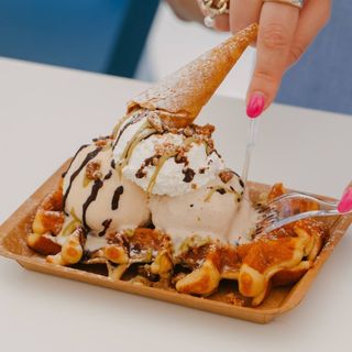Waffel senza glutine gelato