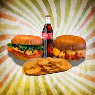 CECINA BOX LARGE - 4 burger + 2 chips + 2 bibite