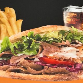 Menu kebab solo carne ternera