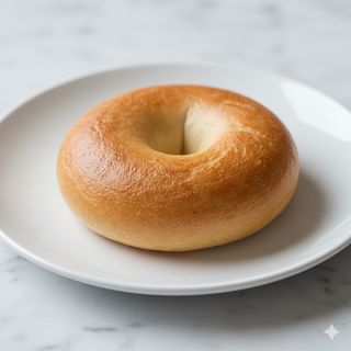 Bagel con bacon y queso