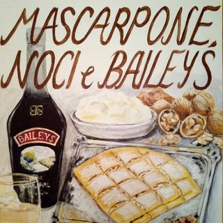 Crêpe con mascarpone, zucchero, noci e Baileys