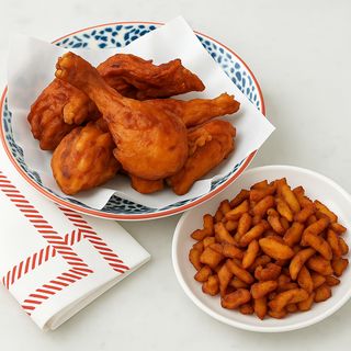 ½ Poulet Grillé Avec Alloco