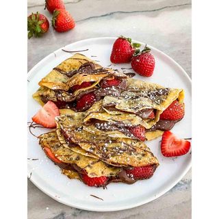 Two  Nutella Crepe With Strawberry