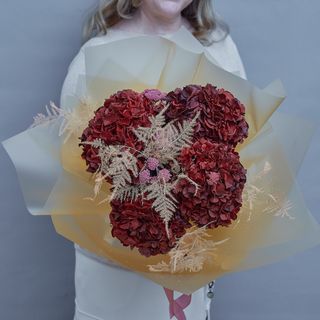 Buchet cu hortesii in culori de toamna