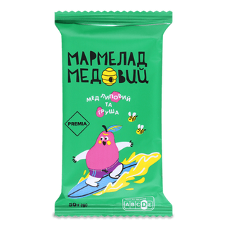 Мармелад PREMIA мед липовий та груша (50г)