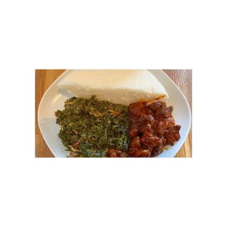Special ugali and fried meat