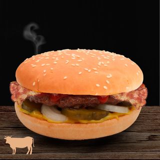 Гамбургер ДеЛюкс з беконом (257г)