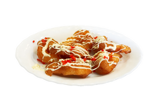 Fried Shrimp balls with Salad