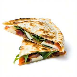 Piadina con porchetta, rucola e brie