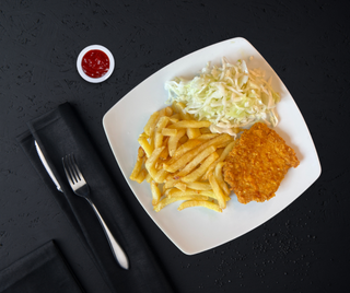 Meniu snitel de porc picant mic - 300g