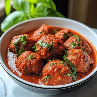 Albóndigas De Carne Vegana En Salsa Napolitana 8uni