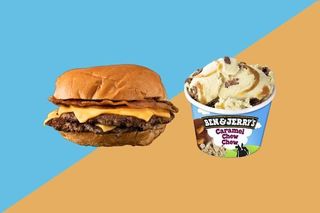 Bacon Cheese Smashed + Ben & Jerry's