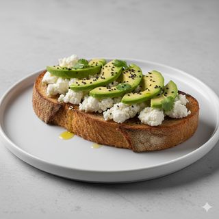 Tostada De Queso Fresco Y Aguacate